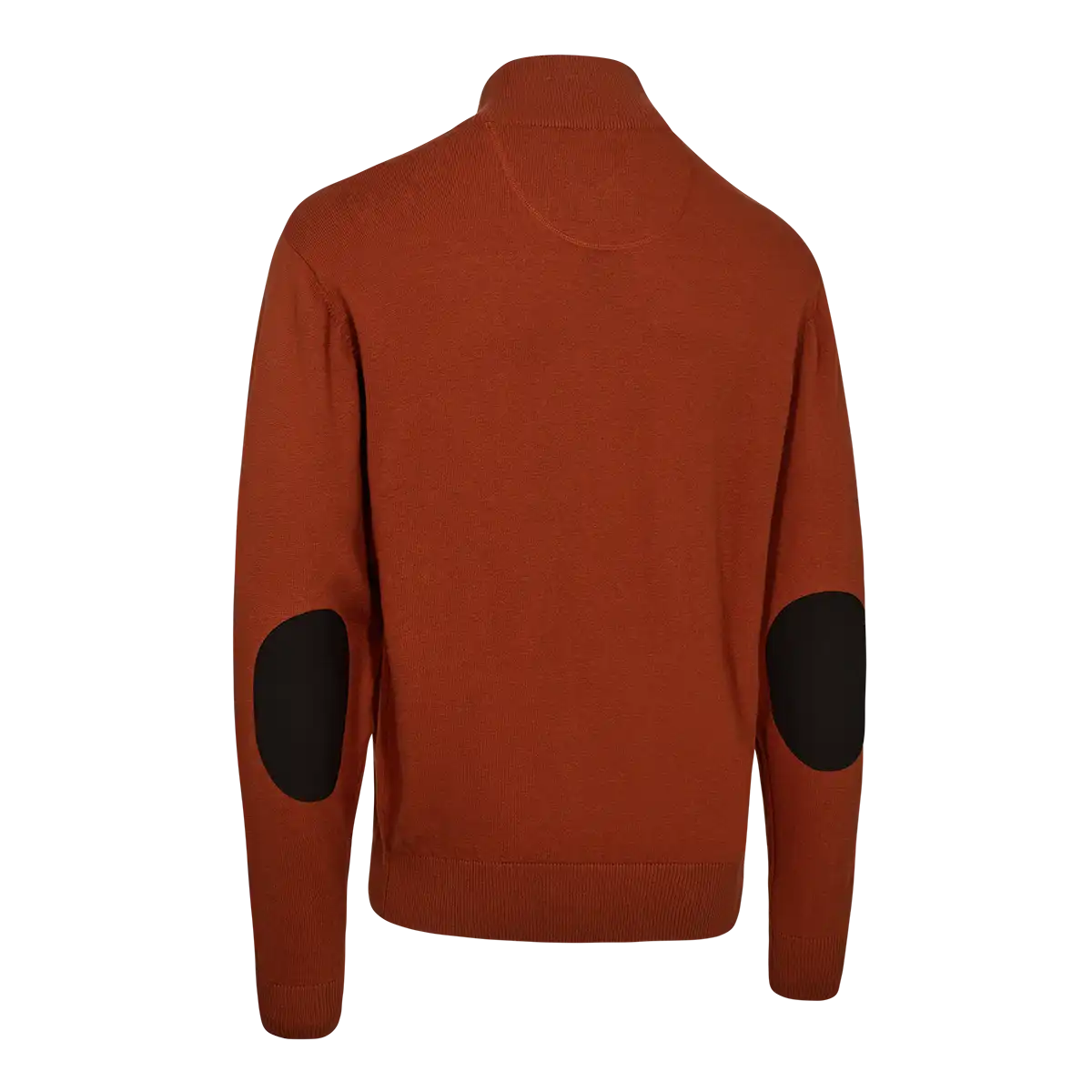 Deerhunter Harrington 1/2 Zip Knit Pullover - Oak Rust Melange - Back