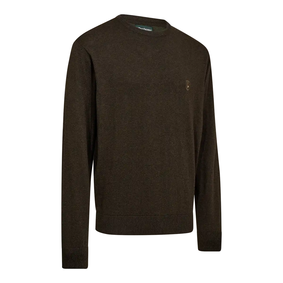 Deerhunter Harrington O-Neck Knit Pullover - Brown Melange - Front