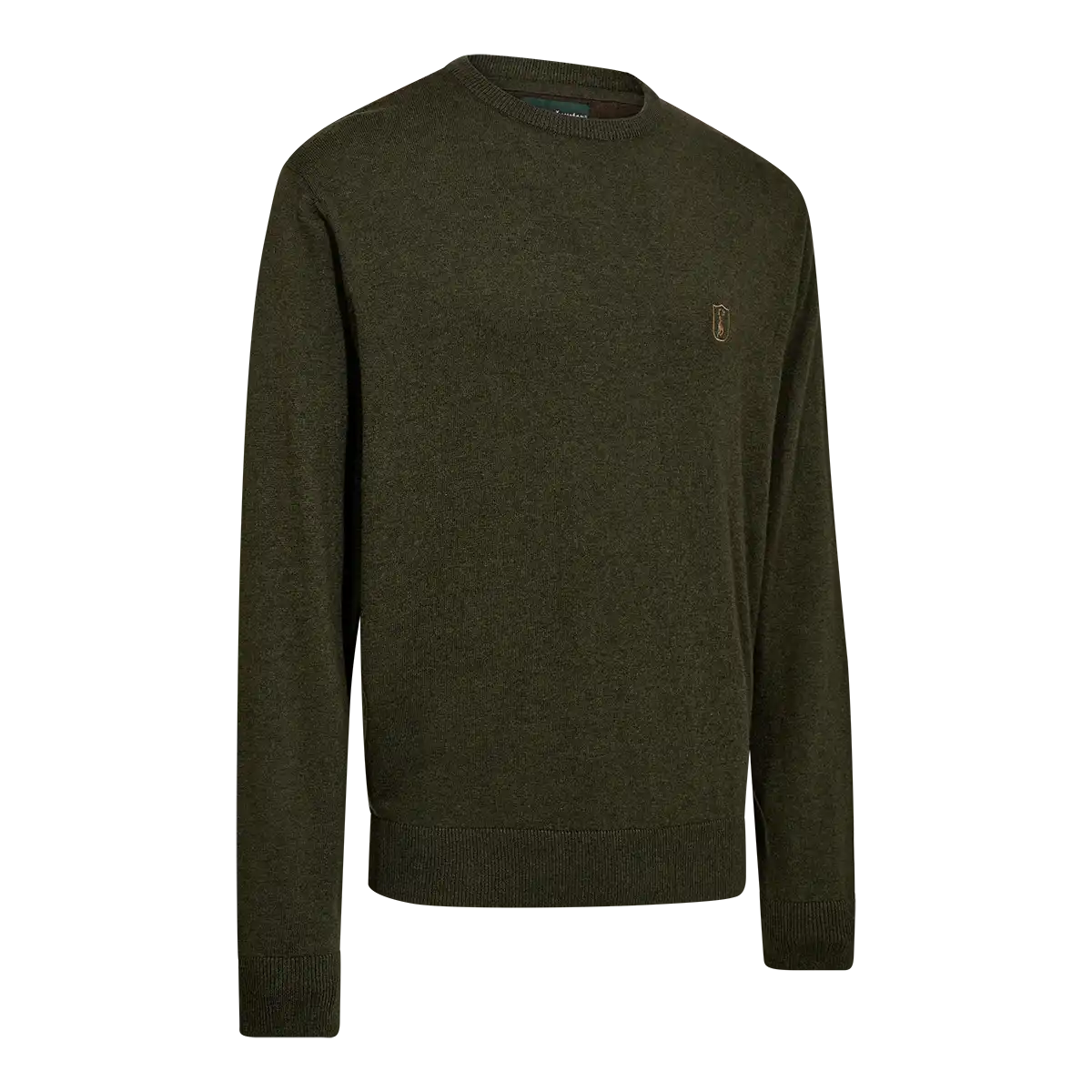 Deerhunter Harrington O-Neck Knit Pullover - Forest Ember Melange - Front