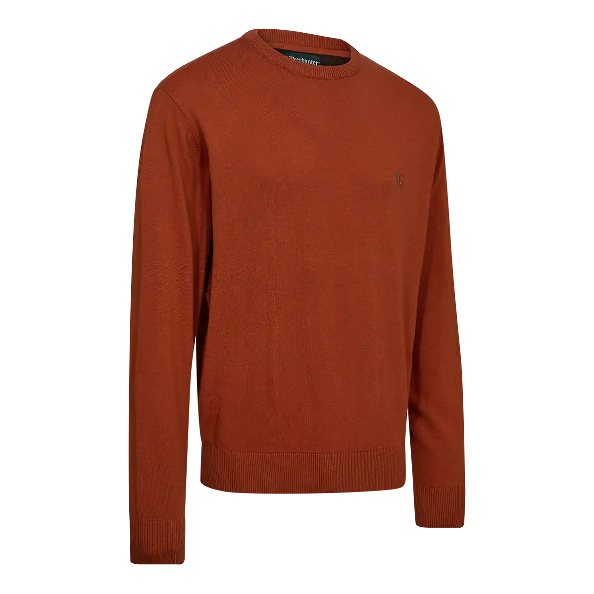 Deerhunter Harrington O-Neck Knit Pullover - Oak Rust Melange - Front