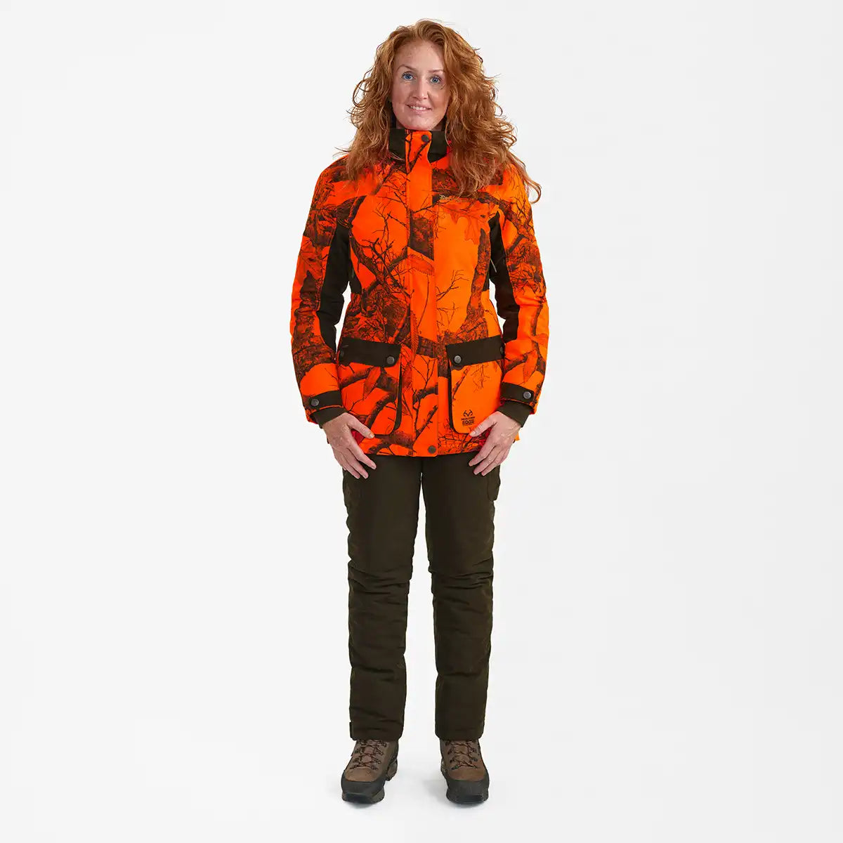 Deerhunter Lady Eagle Winter Jacket - RealTree Edge® Orange - Full Model