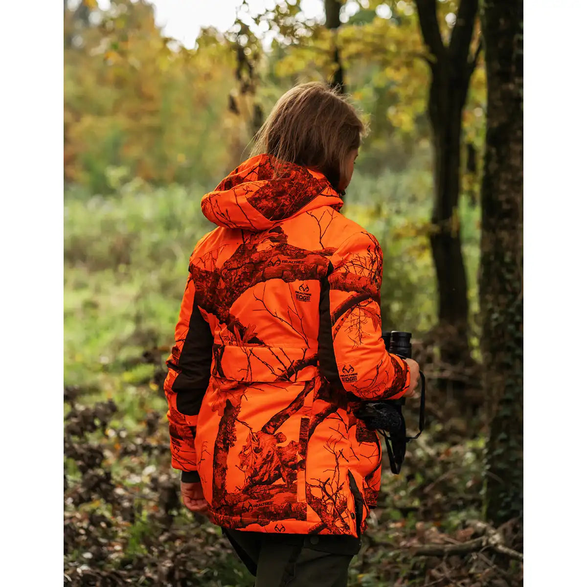 Deerhunter Lady Eagle Winter Jacket - RealTree Edge® Orange - Lifestyle Back of Model