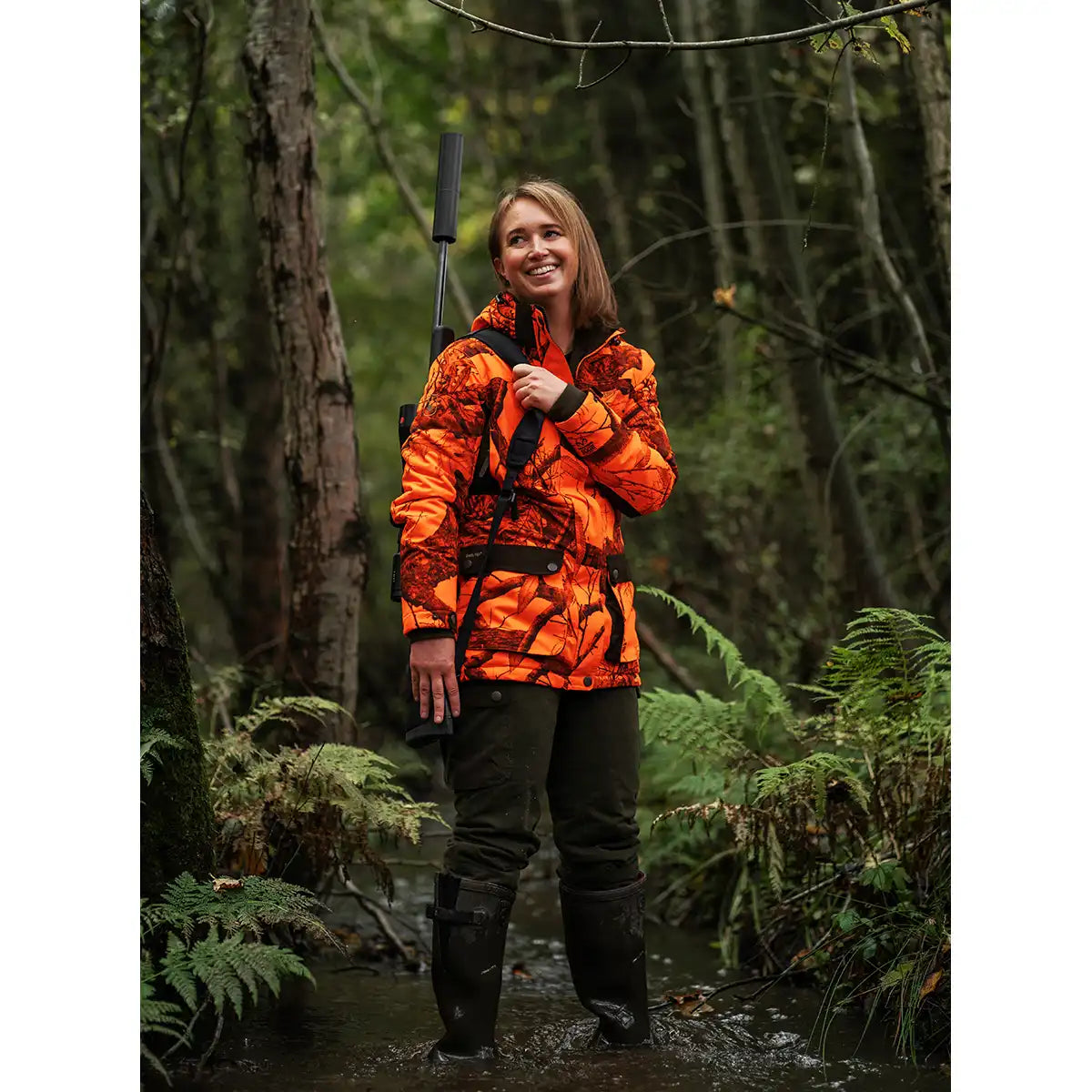 Deerhunter Lady Eagle Winter Jacket - RealTree Edge® Orange - Lifestyle On Model