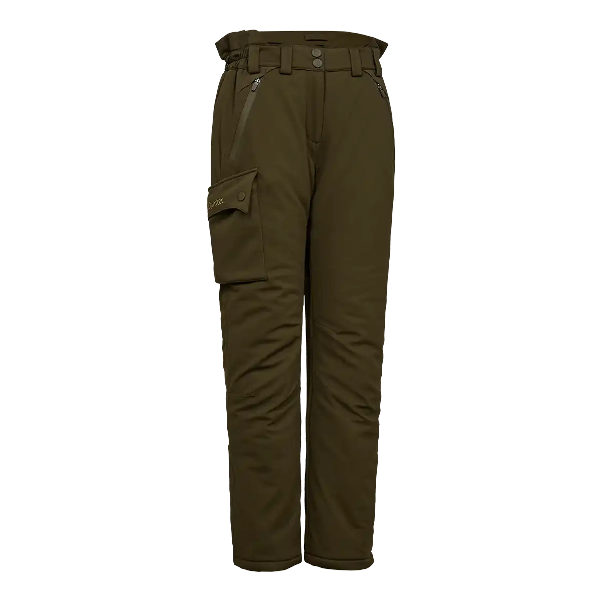 Deerhunter Lady Muflon Pro Winter Trousers - Art Green - Front No Braces