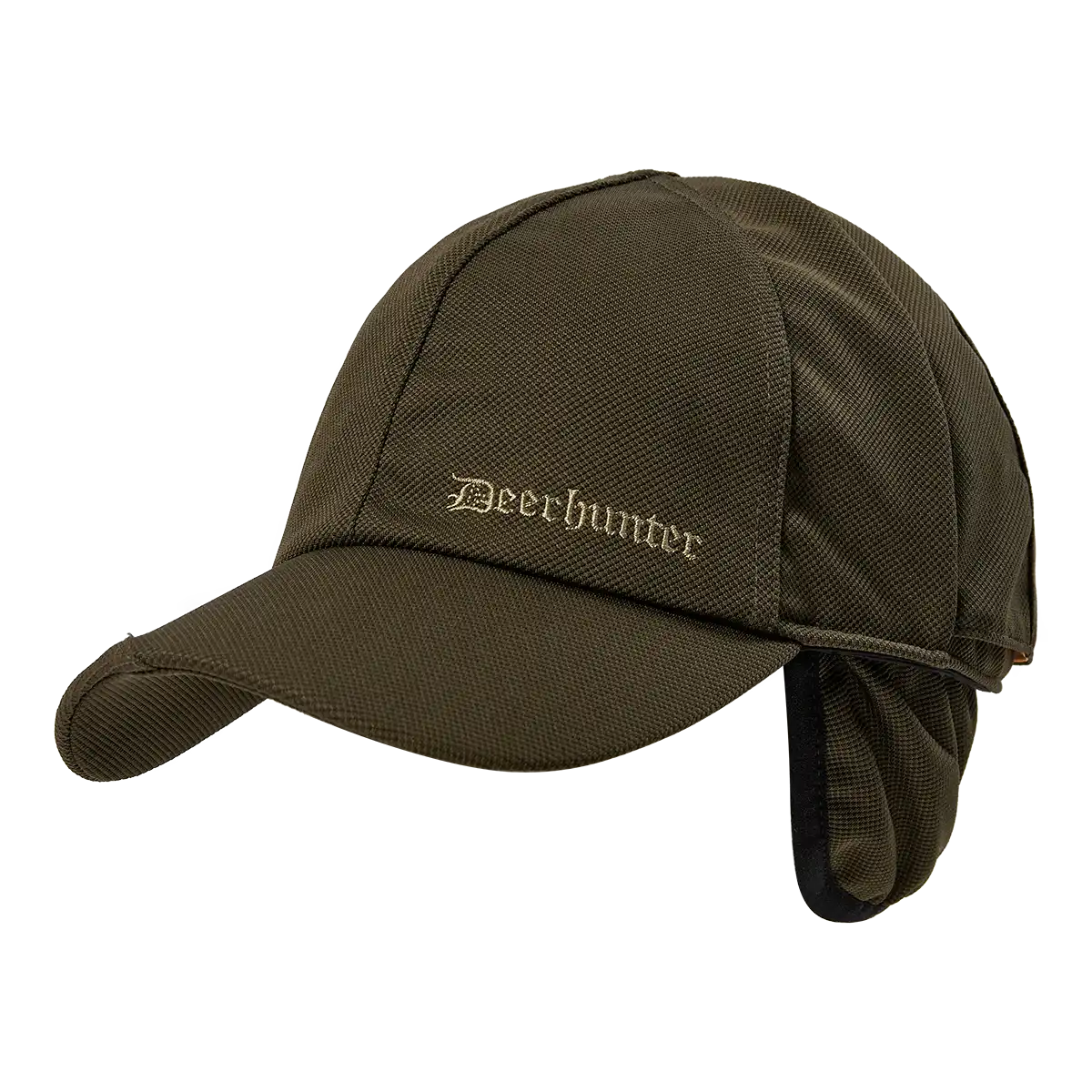 Deerhunter Muflon Pro Cap with Safety - Art Green - Front With Ear Muffs