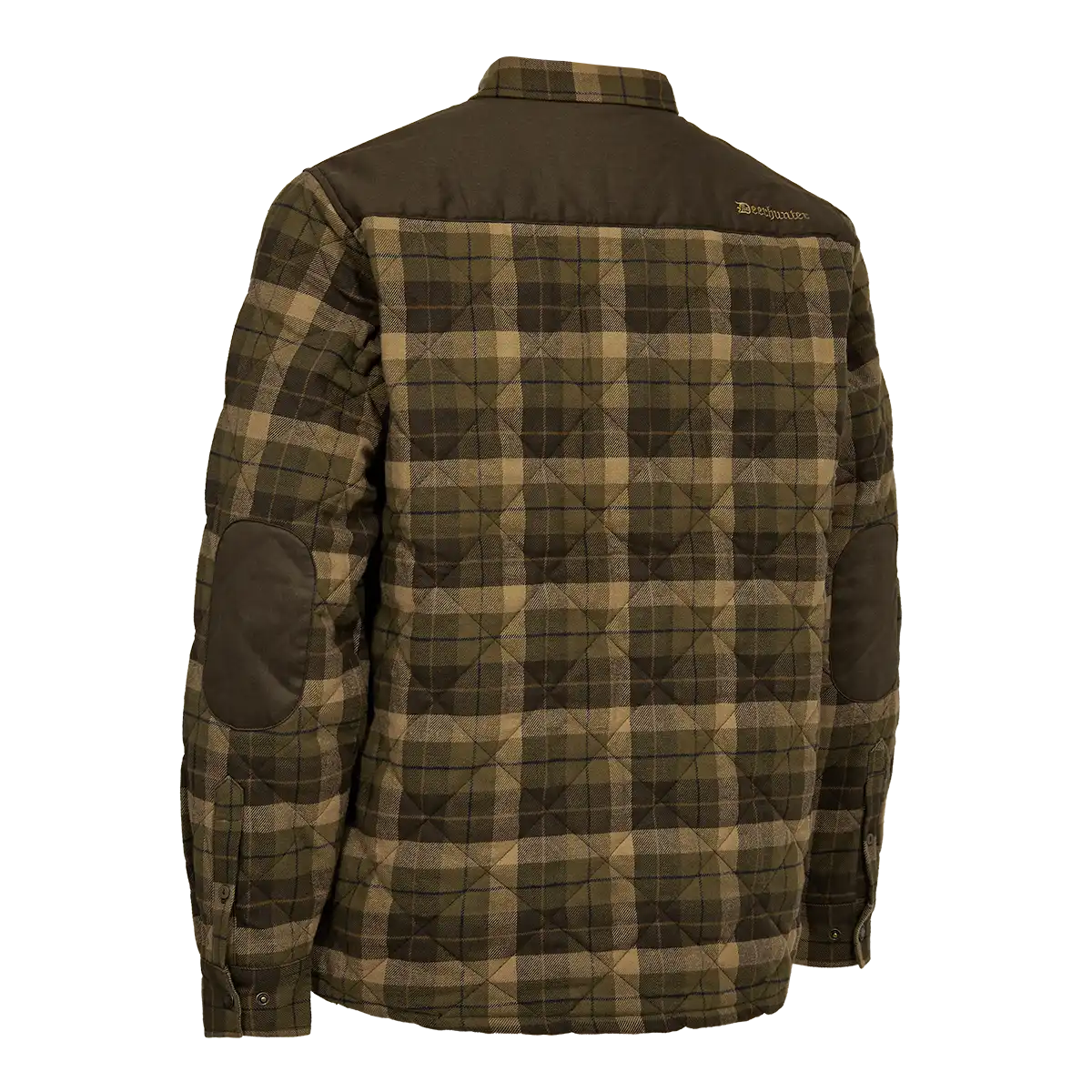 Deerhunter Elbert Padded Shirt Jacket - Brown Check - Back