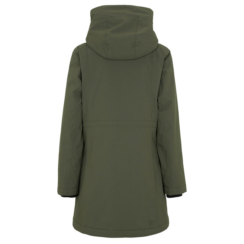 Didriksons Cajsa Women's Parka 5 Deep Green Rear
