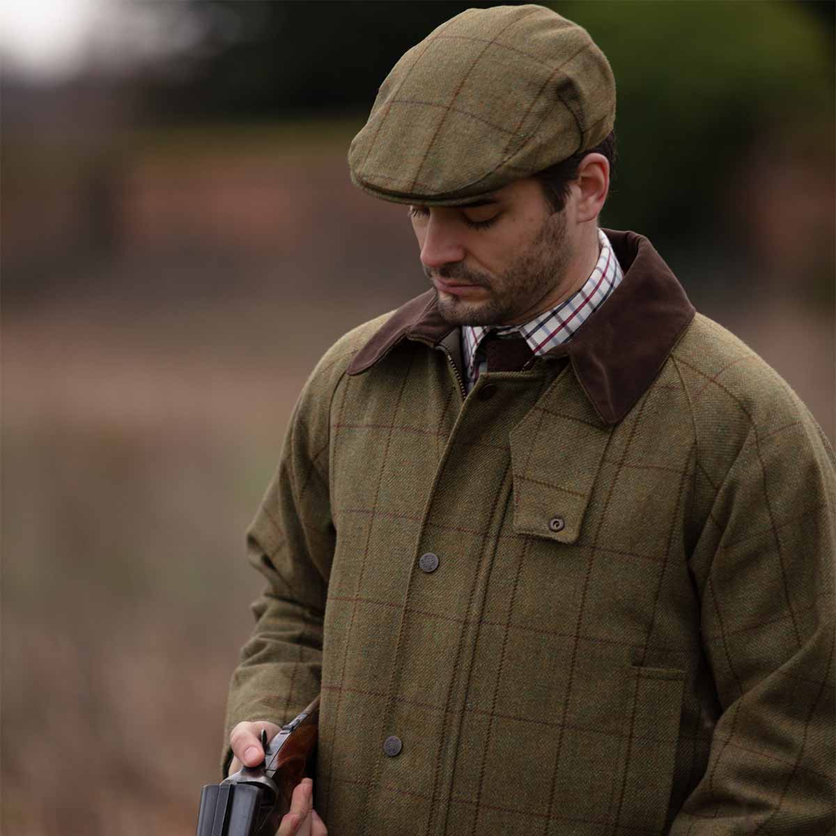 Alan Paine Rutland Tweed Cap - Lichen