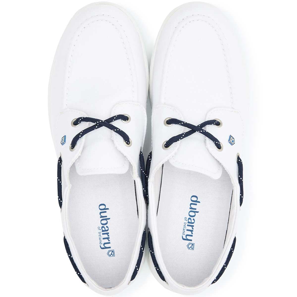 Dubarry Biarritz Women's Deck Shoes - White - Insole