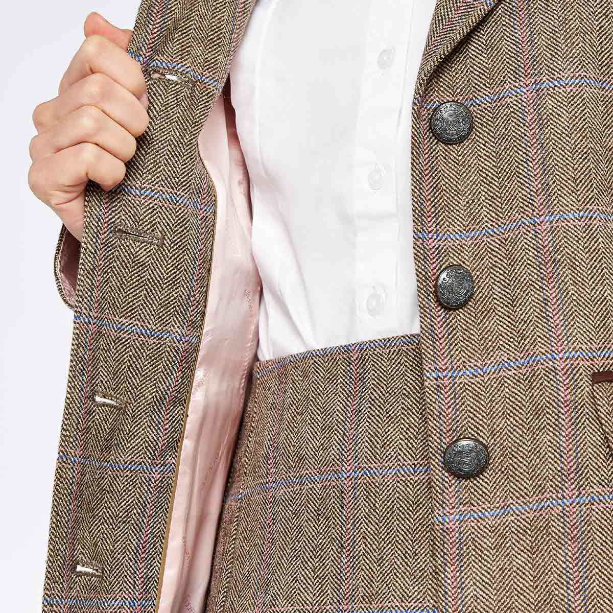 Dubarry Blackthorn Women's Tweed Jacket - Woodrose - Interior