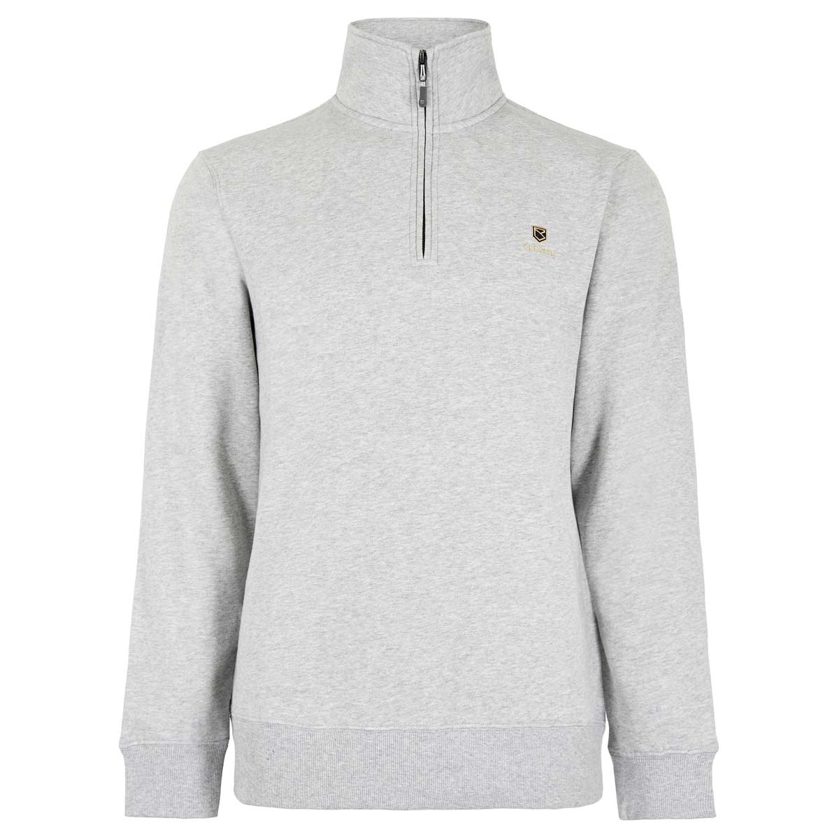 Dubarry Boyce Mens Zip Neck Sweater - Grey Marl