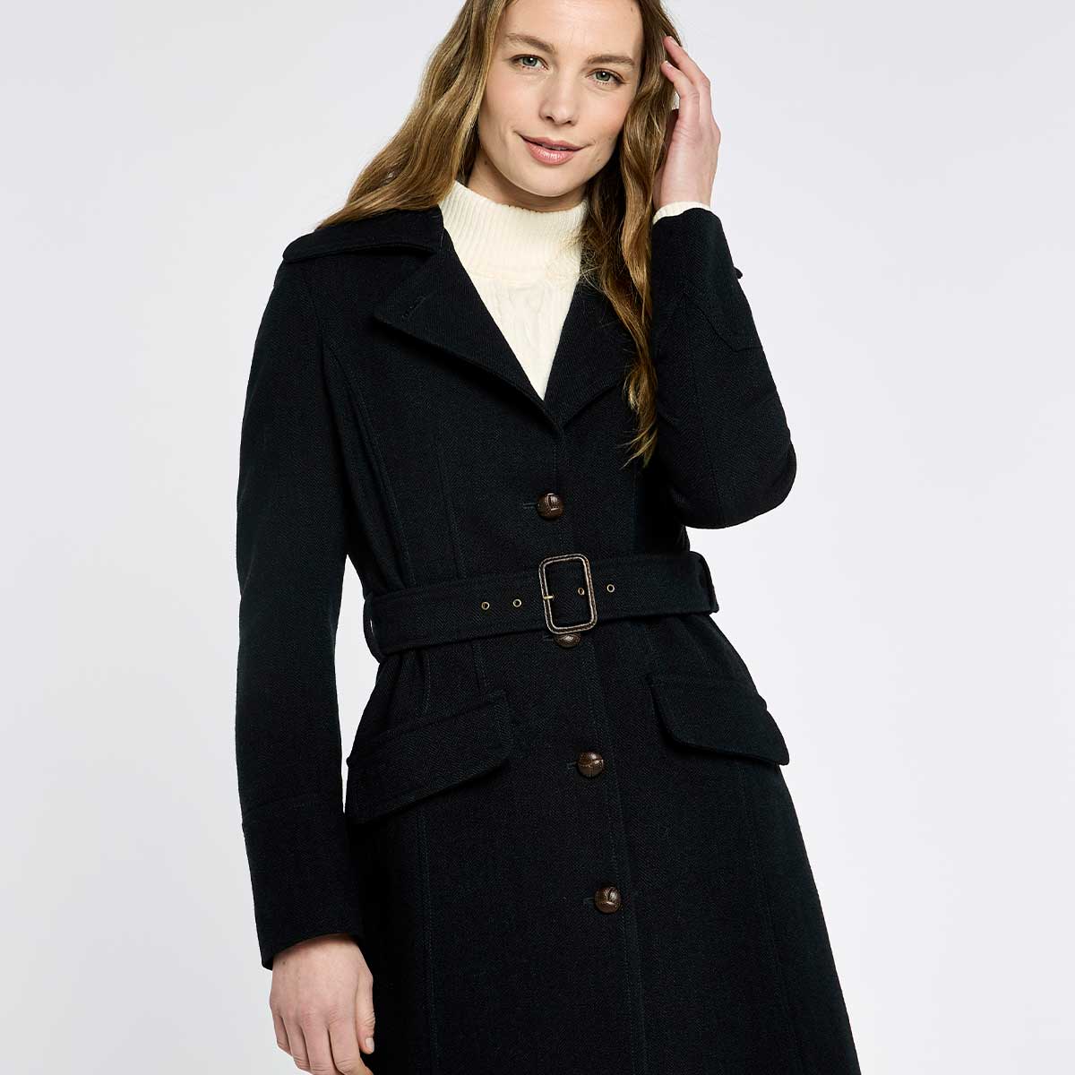 Dubarry Brookvale Women's Fitted Tweed Coat - French Navy