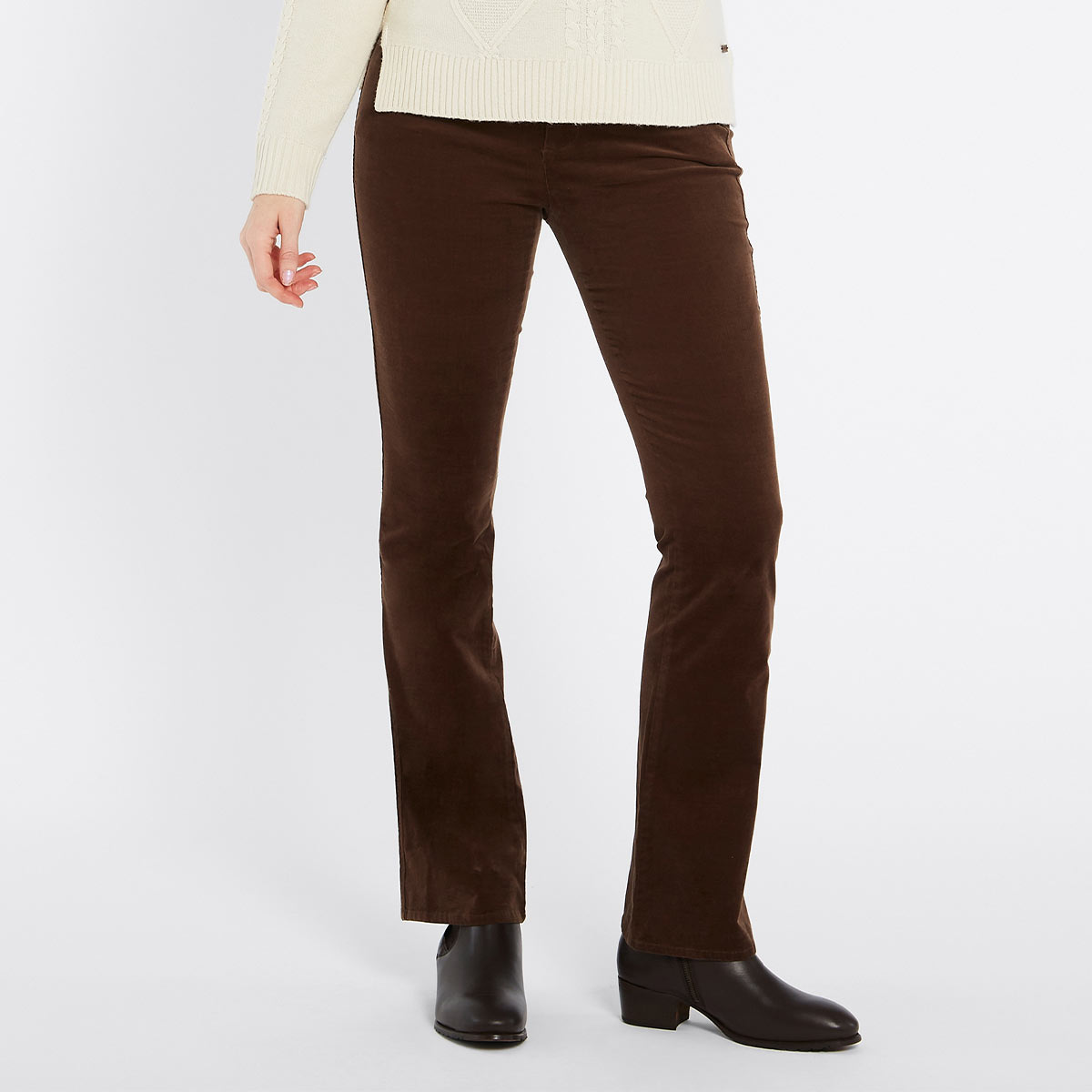 Dubarry Elderflower Women's Bootcut Pincord Jeans - Mocha