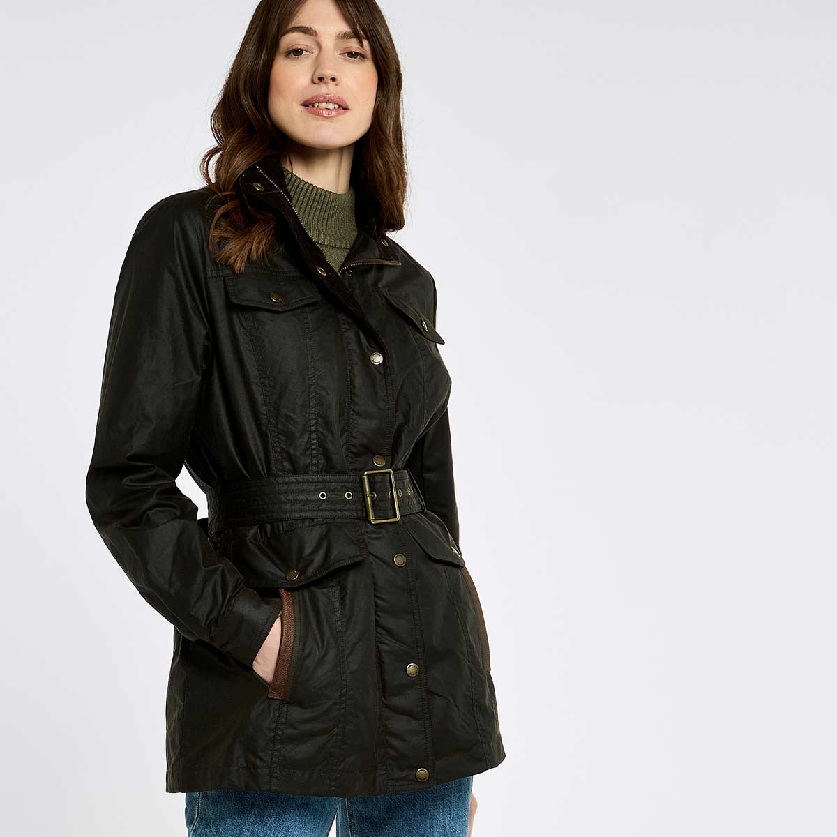 Dubarry Gandon Women's Waxed Cotton Jacket - Verdigris