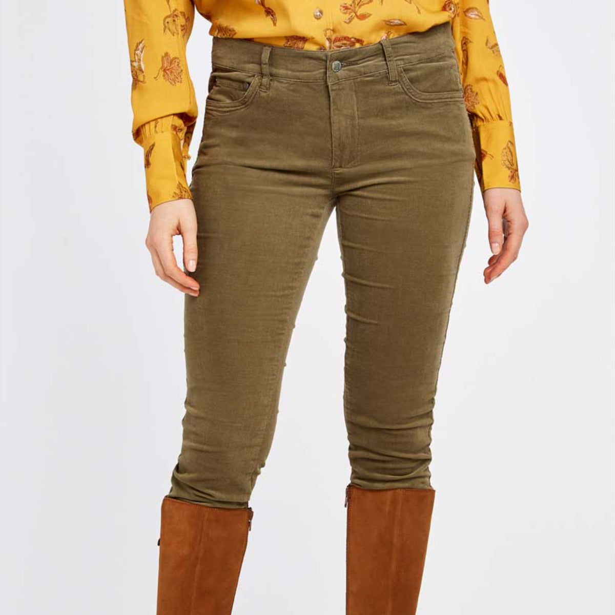Dubarry Honeysuckle Women's Pincord Jeans - Dusky Green