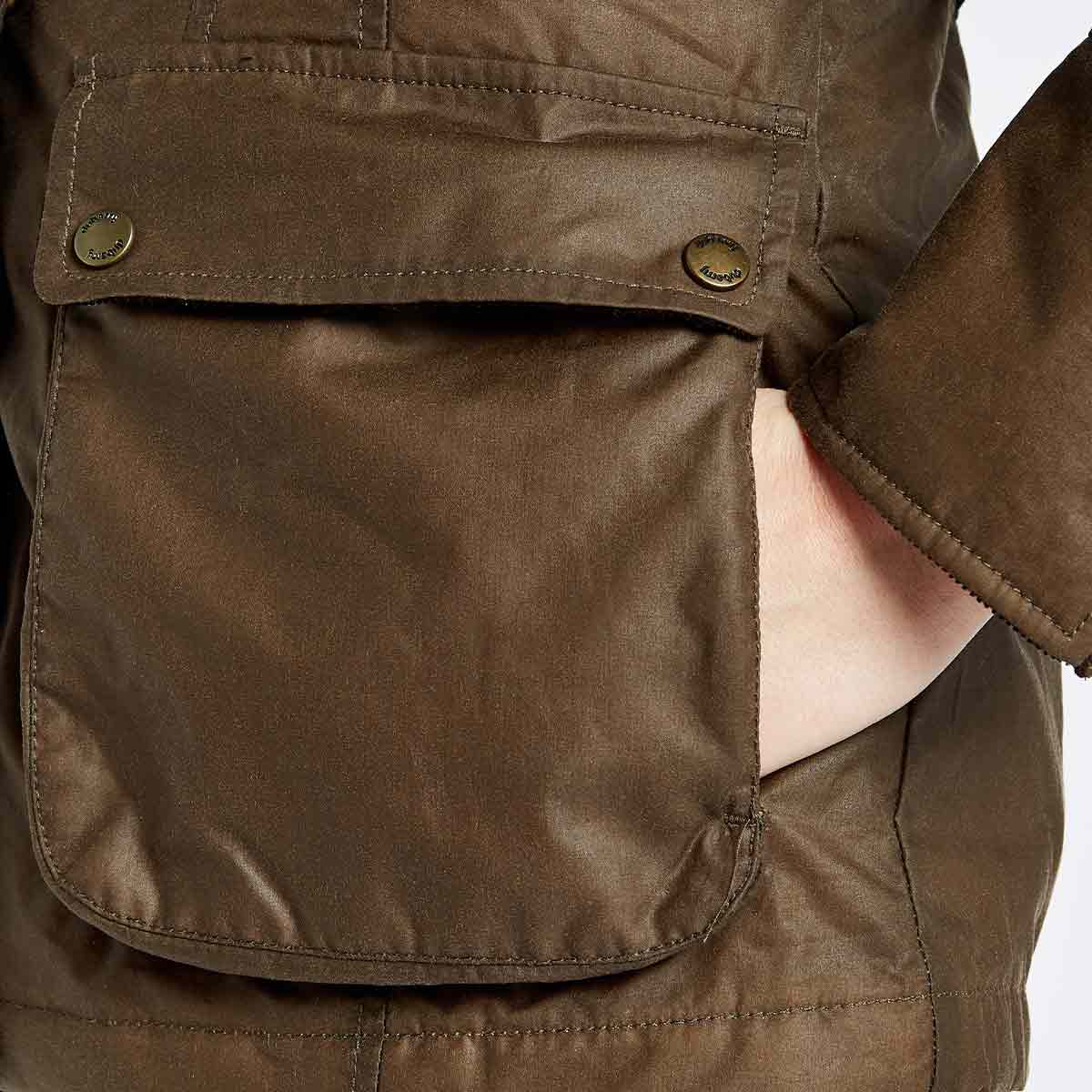 Dubarry Munsboro Women's Waxed Cotton Jacket - Ginger - Detail