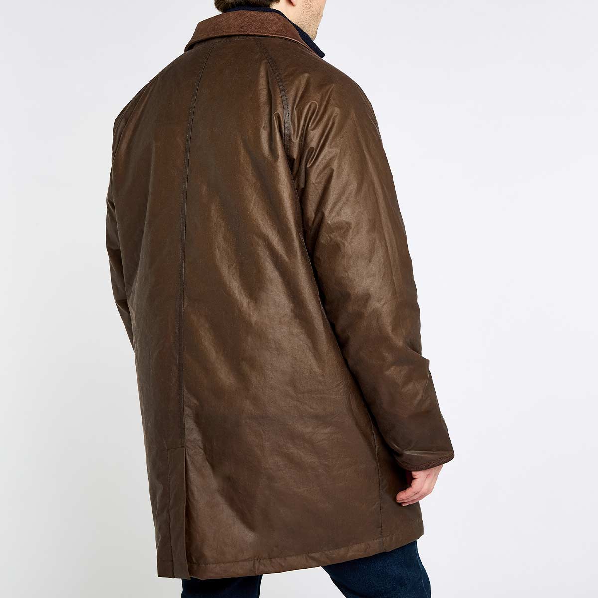 Dubarry Prospect Men's Waxed Cotton Coat - Cafe - Rear