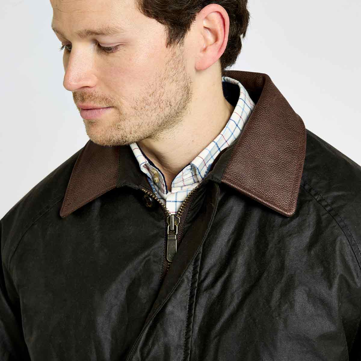 Dubarry Prospect Men's Waxed Cotton Coat - Verdigris - Detail