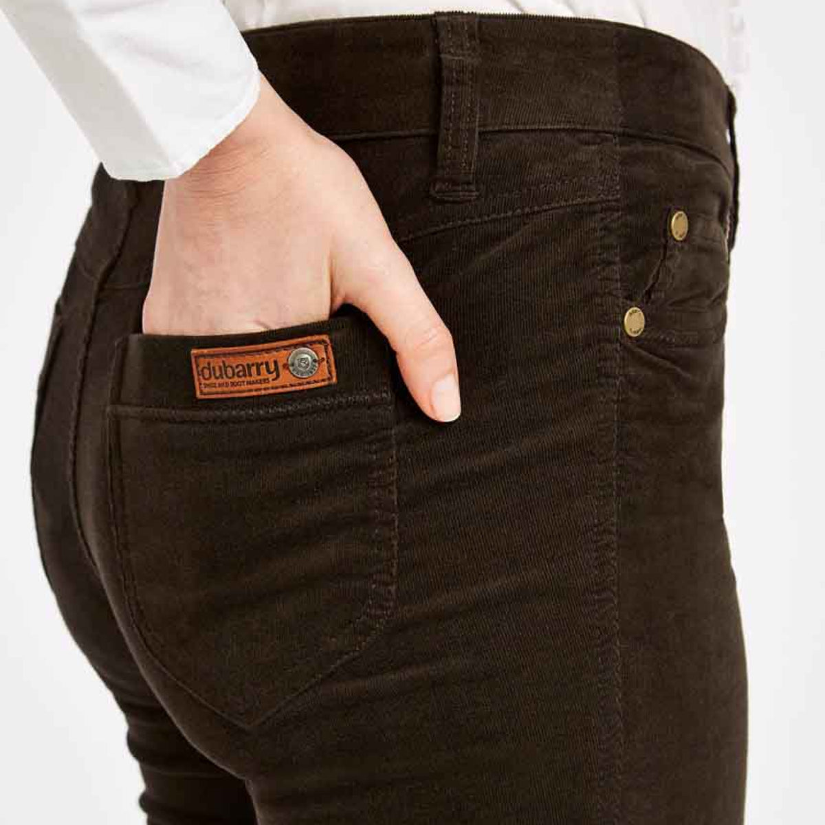Dubarry Honeysuckle Women's Pincord Jeans - Bourbon - Model