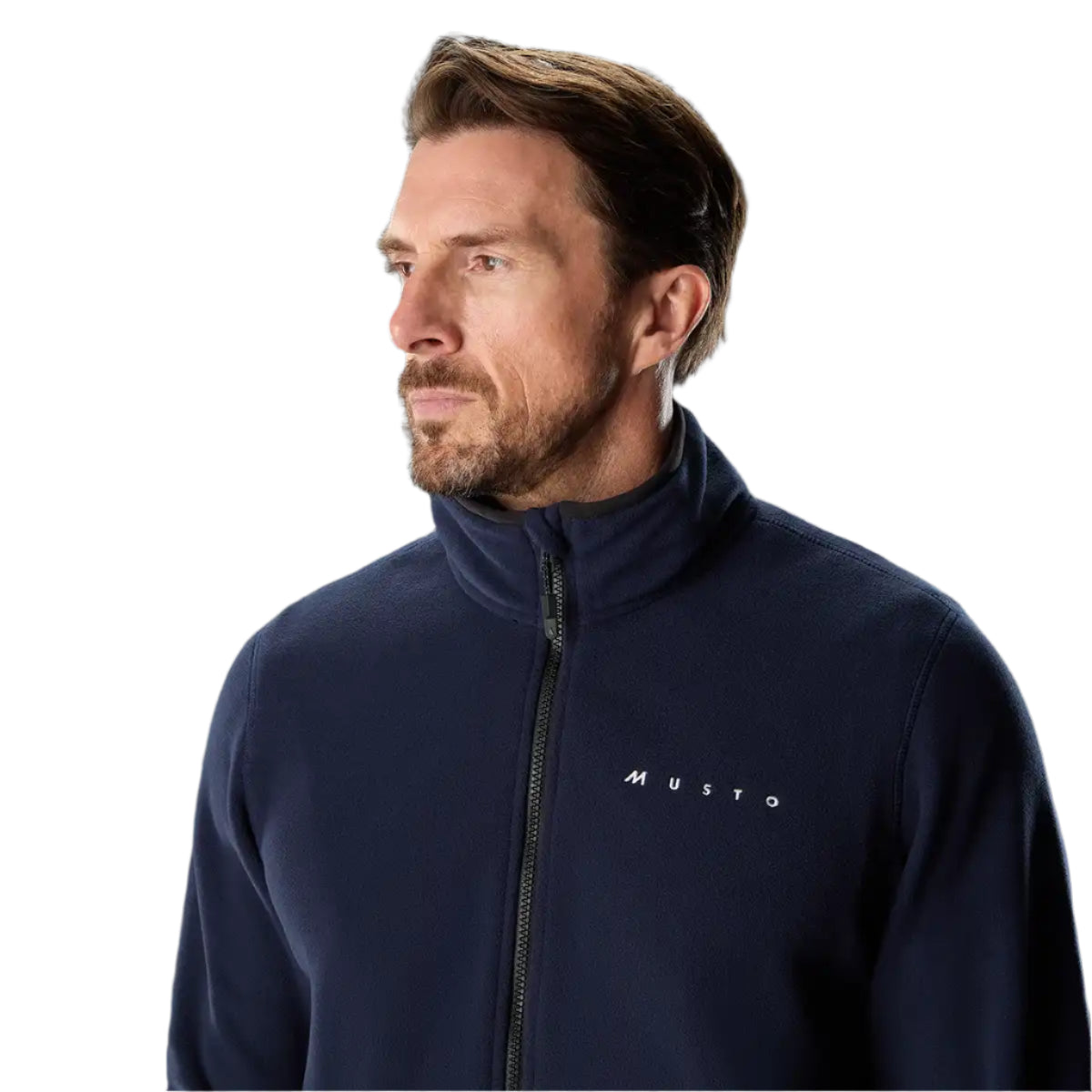 Musto Men's Evo Polartec 200 Fleece Jacket Navy- close up details