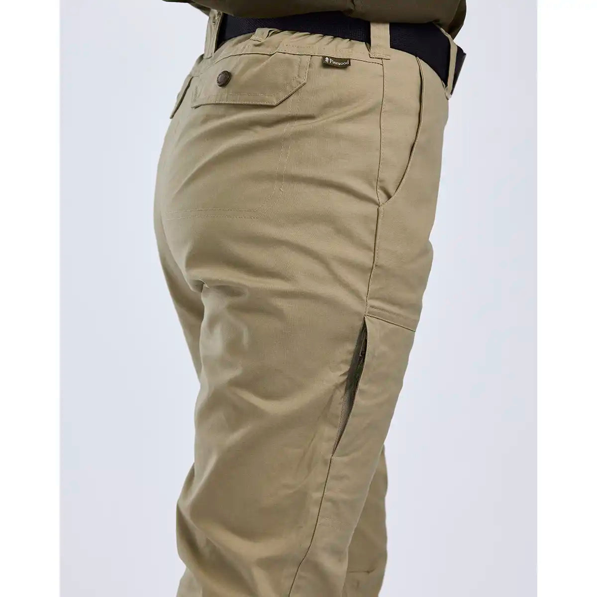Pinewood Finnveden Women's Outdoor Trousers- Light Khaki- Pocket Detail