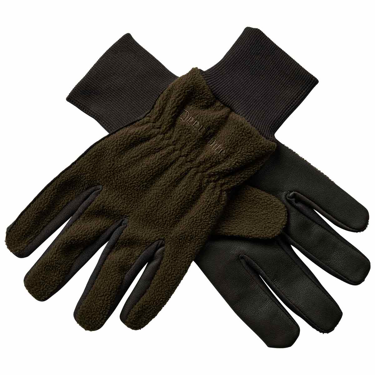 Deerhunter Fleece Gloves w.Leather