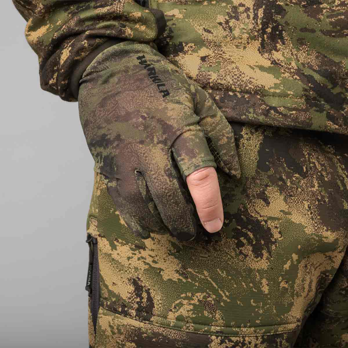 Harkila Deer Stalker Camo Mesh Gloves - Fingerless
