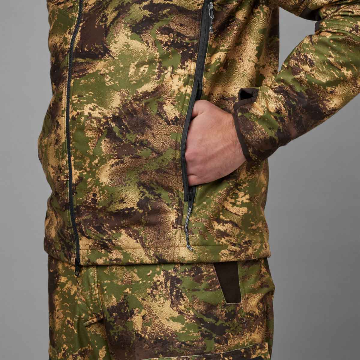 Harkila Deer Stalker Camo WSP Fleece Jacket - pockets