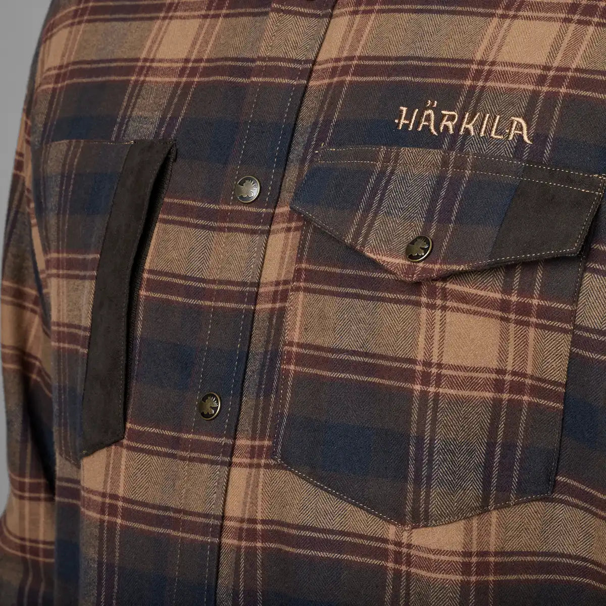 Harkila Aivak Long Sleeved Shirt - Burgundy - Chest Pockets