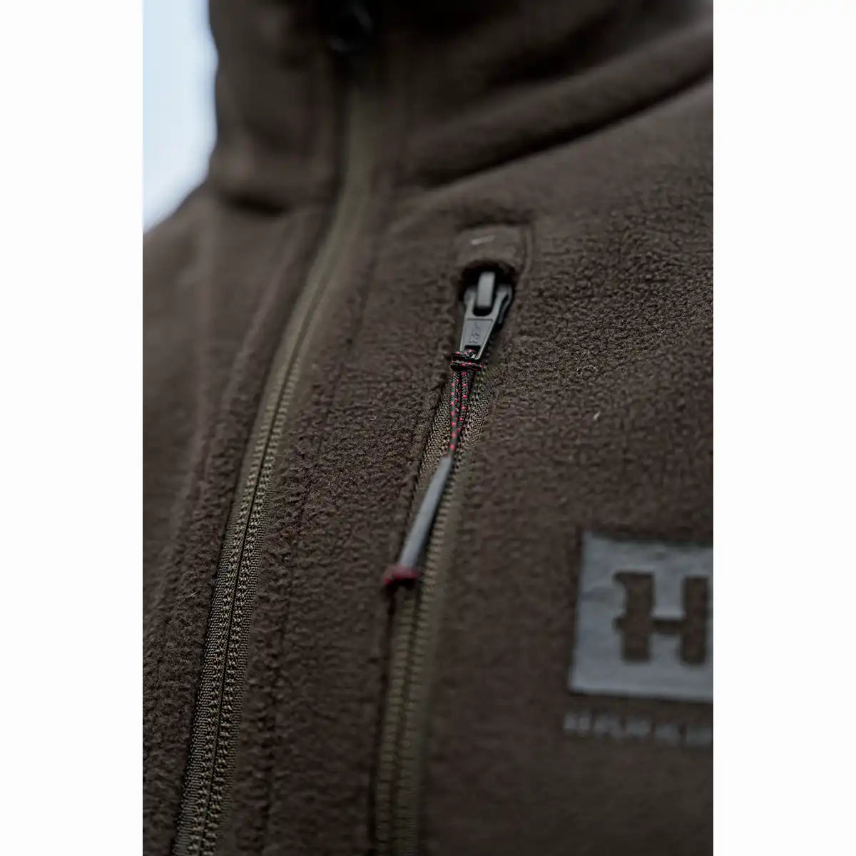 Harkila Aspire Fleece Waistcoat - Chest Zip Close Up 