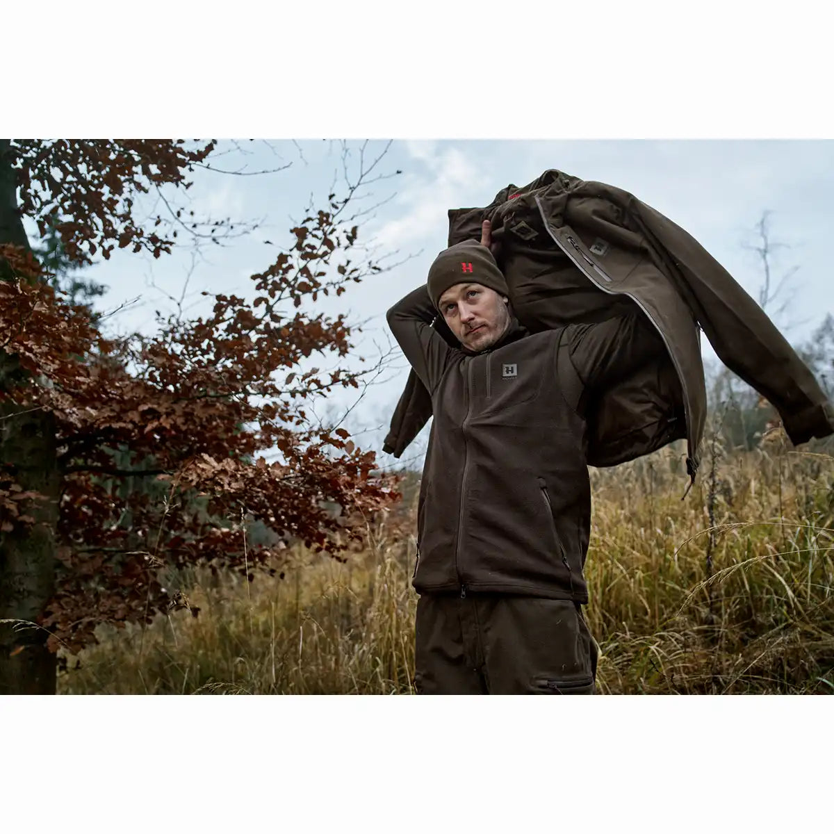 Harkila Aspire Fleece Waistcoat - Worn By Model - Front