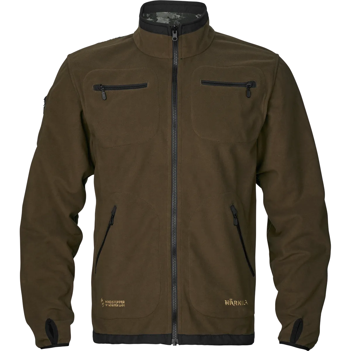 Harkila Kamko Noctyx WSP Reversible Fleece Jacket - Willow Green - Front