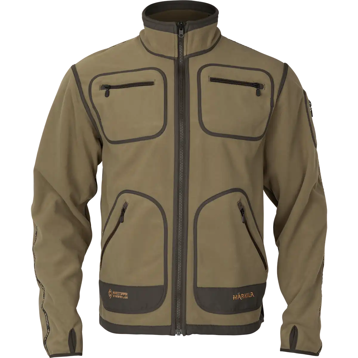 Harkila Kamko Reversible Fleece - DArk Antique Bronze/Willow Green - Front