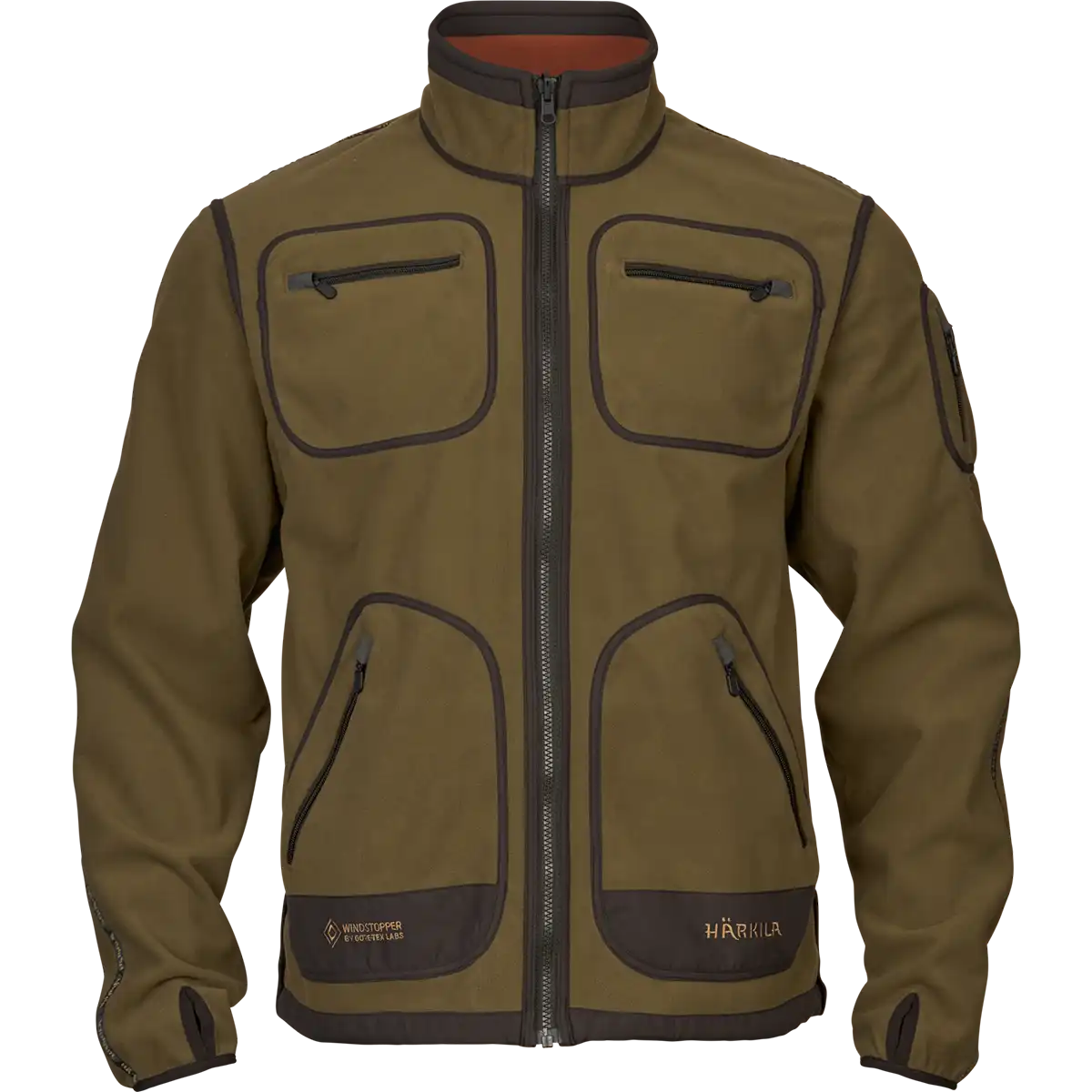 Harkila Kamko Reversible Fleece - Dark Olive/Arabian Spice - Front