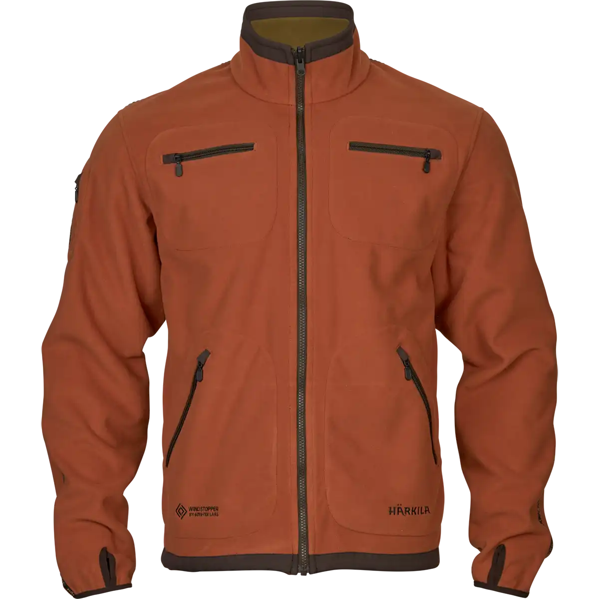 Harkila Kamko Reversible Fleece - Dark Olive/Arabian Spice - Front