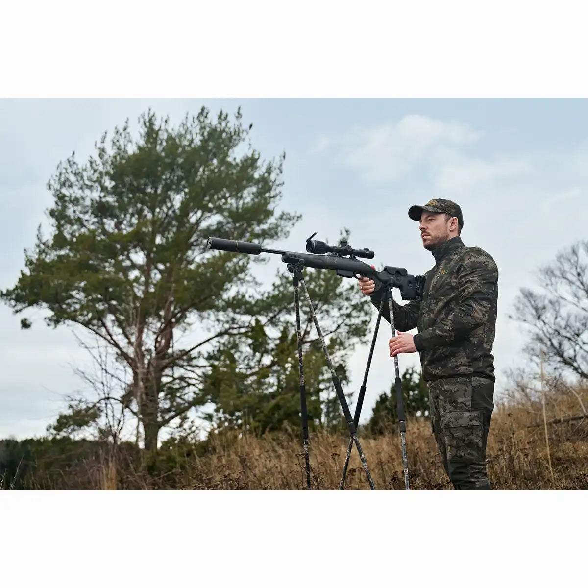 Harkila Noctyx Camo Full Zip Fleece Jacket - Worn By Model