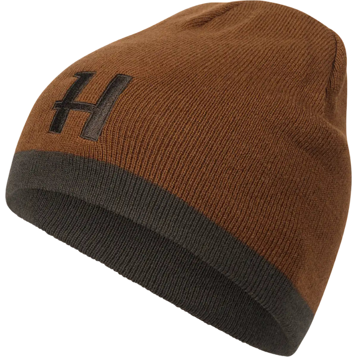 Harkila Reversible Beanie - Shadow Brown/Rustique Clay - Reversed