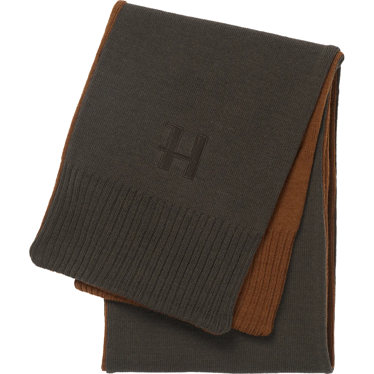 Harkila Reversible Scarf - Shadow Brown/Rustique Clay