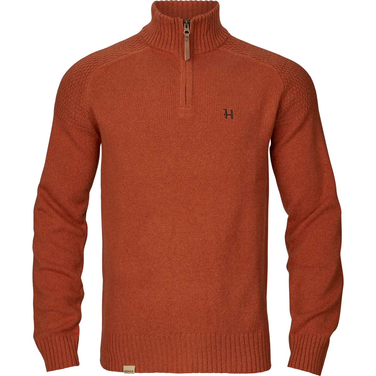 Harkila Vincent Merino Half Zip Pullover - Bombay Brown - Front