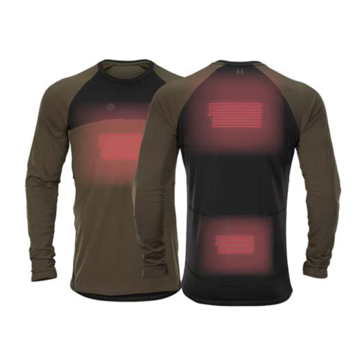 Harkila Heat USB-C L/S T-Shirt - Heat Pattern
