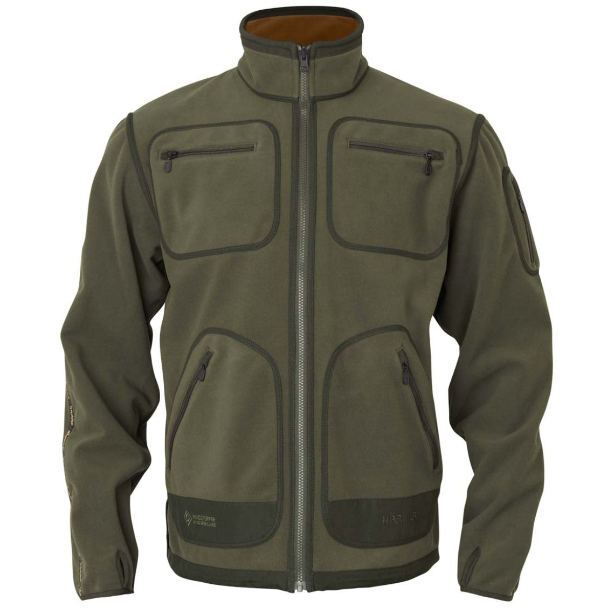 Harkila Kamko Reversible Fleece - Forest Night/Rustique Clay