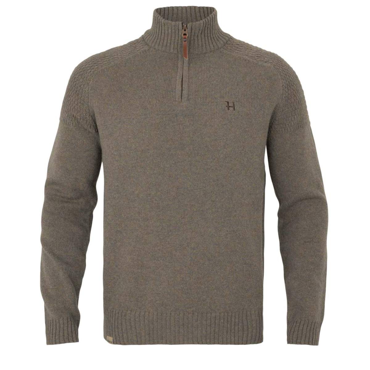 Harkila Vincent Merino Half Zip Pullover - Dark Sand
