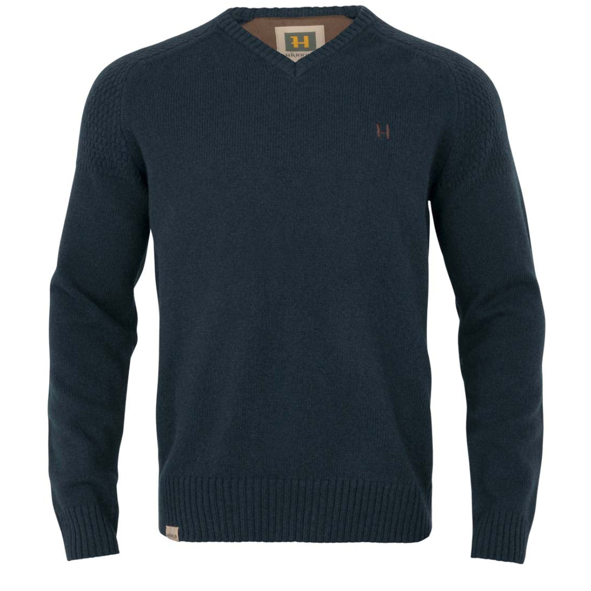 Harkila Vincent Merino V-Neck Pullover - Dark Navy