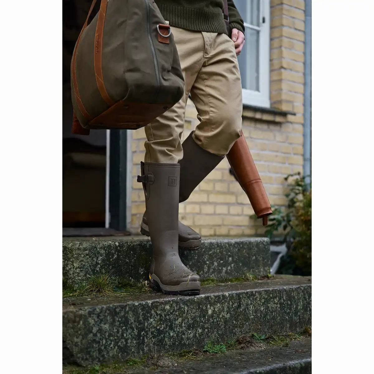 Harkila Wellies - Forester Gusset Rubber Boot - Worn By Model
