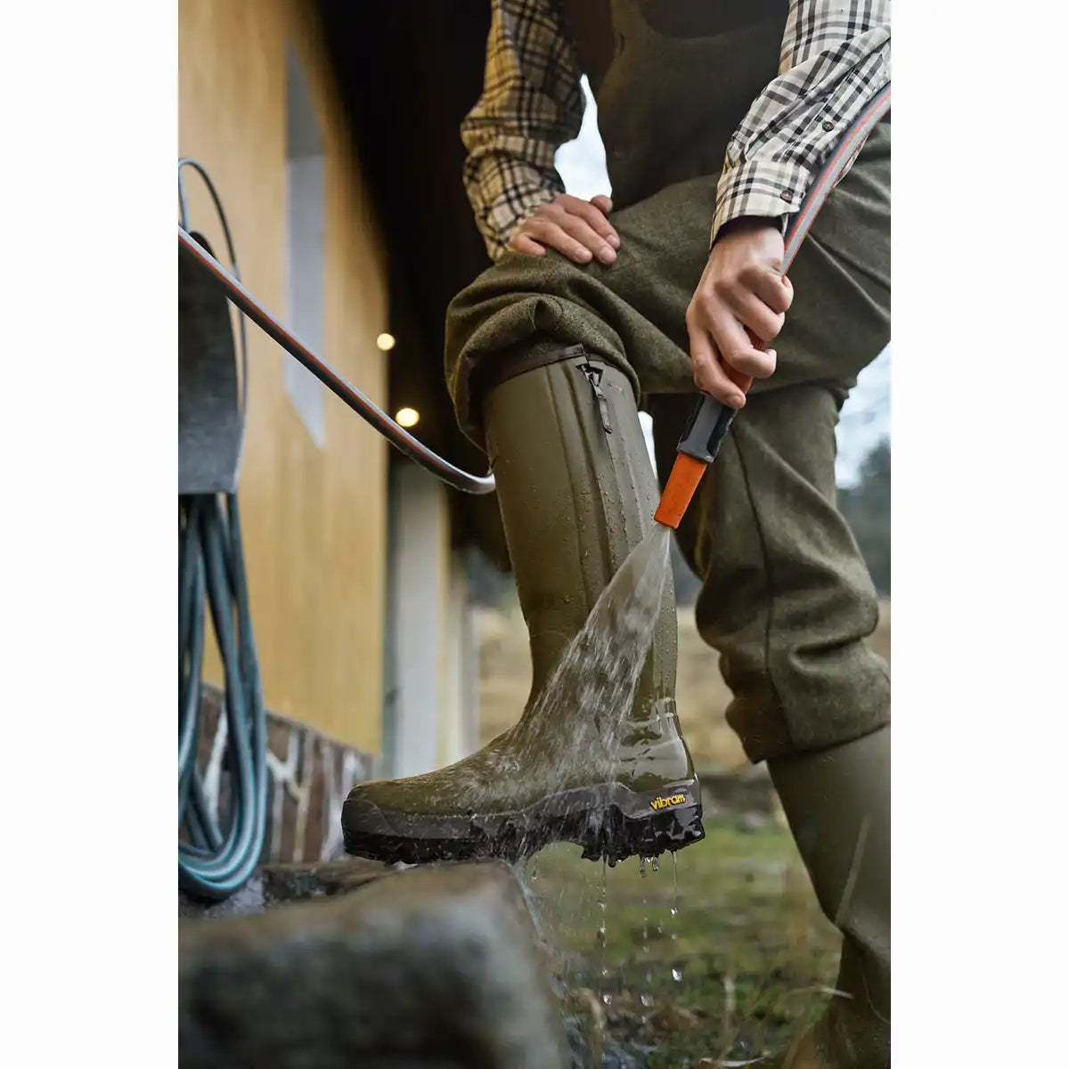 Harkila Wellies - Forester Zip Rubber Boot - Worn By Model