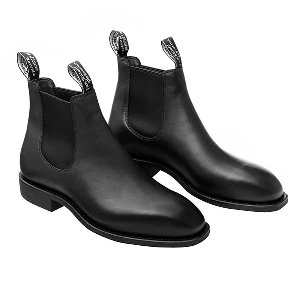 Harold Boots Grazier Men's Chelsea Dress Boots - Black