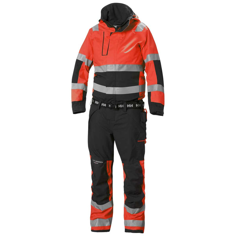     Helly-Hansen-Alna-2.0-Hi-Vis-Waterproof-Shell-Suit-Red-Ebony-Front