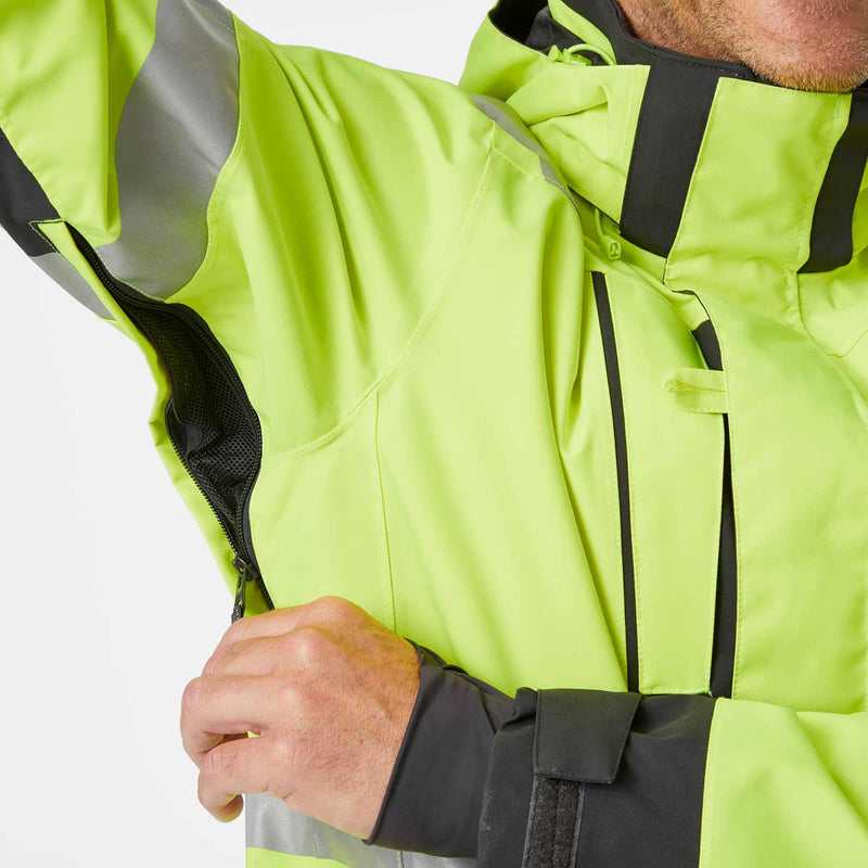     Helly-Hansen-Alna-2.0-Hi-Vis-Waterproof-Shell-Suit-Yellow-Underarm-Vents