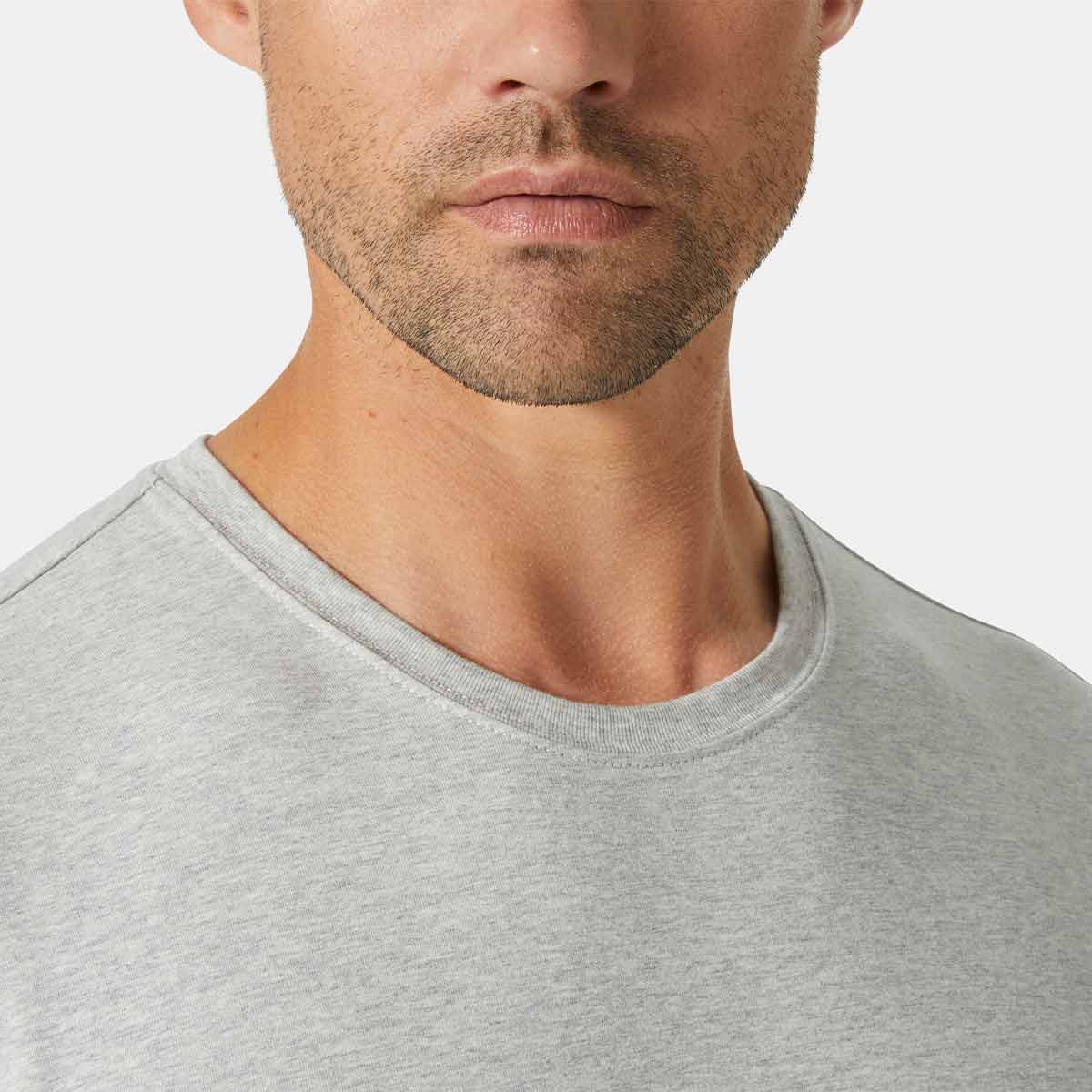Helly Hansen Evo T-Shirt - Grey Melange - Collar