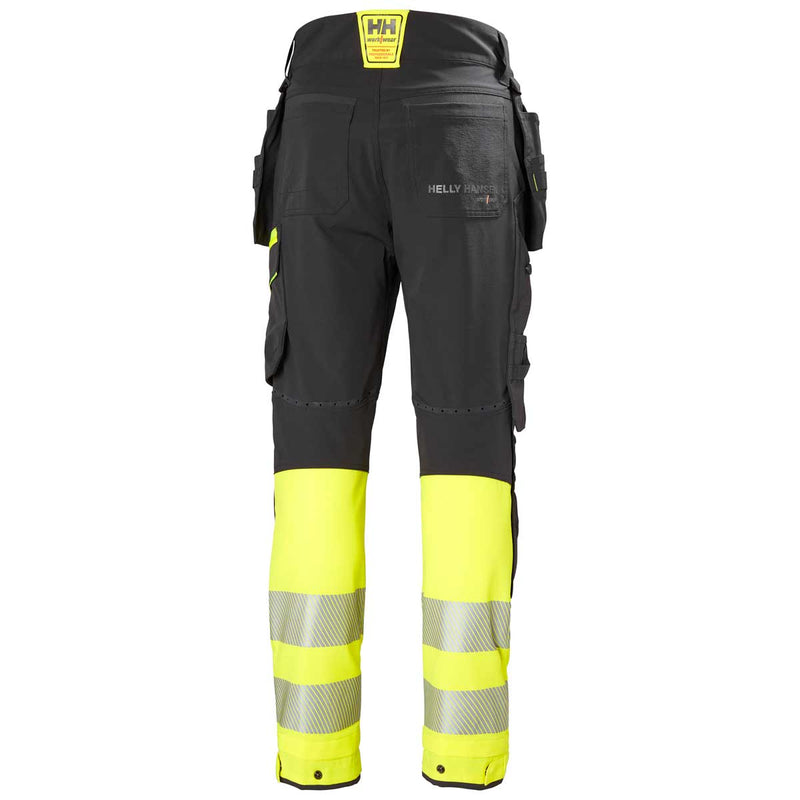       Helly-Hansen-ICU-BRZ-Construction-Pant-Class-1-Ebony-Yellow-Rear
